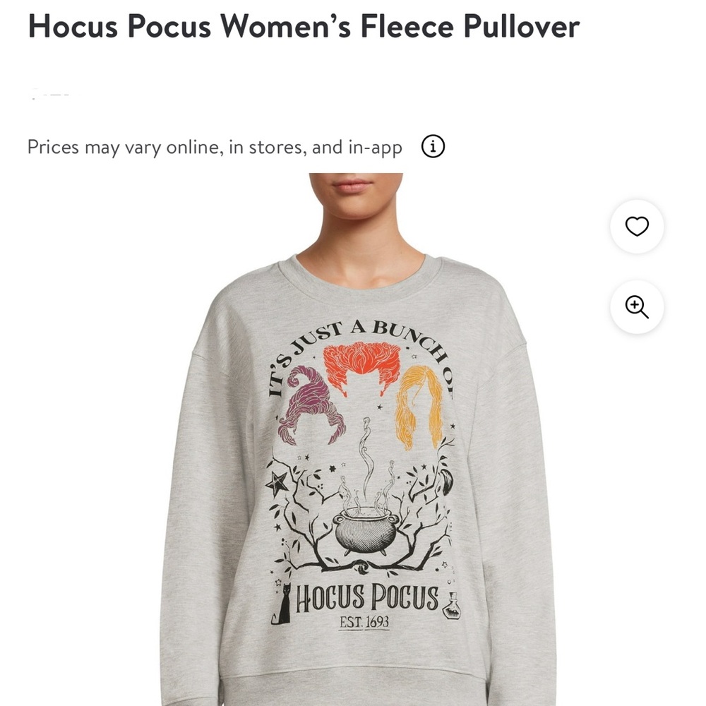 New! Women's Disney Hocus Pocus 2 Crew Sweatshirt Sweater Size Extra Extra Large
